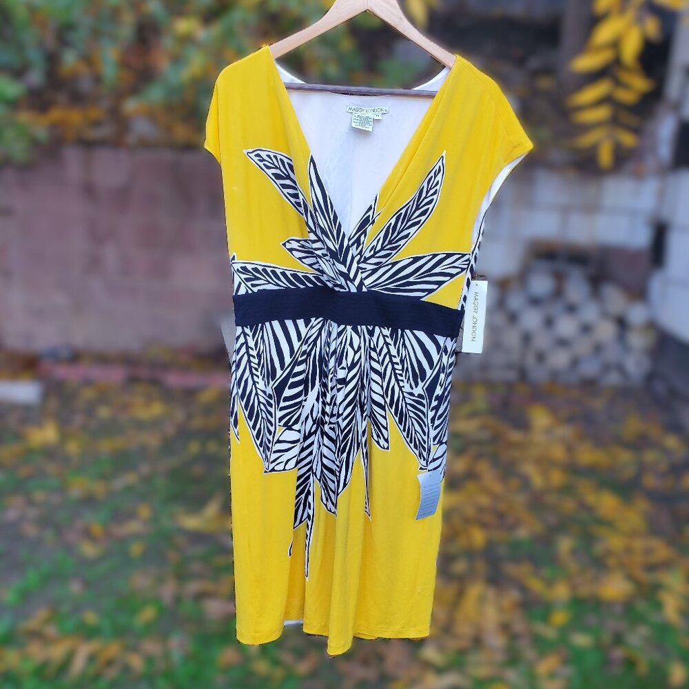 Maggie London Bright Yellow Sheath Dress 16